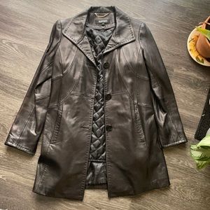Ellen Tracy leather coat